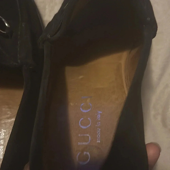 Gucci Men's Black Horsebit Suede Lug Loafers - Picture 12 of 13